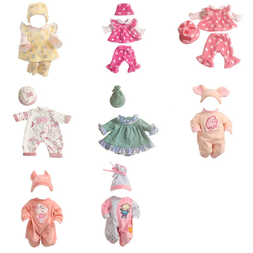 Cross-border special supply of 47cm simulated baby rebirth doll accessories, clothes, children's dress-up toy set, foreign trade wholesale