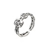 Retro fashionable brand ring, small design trend jewelry, on index finger, simple and elegant design