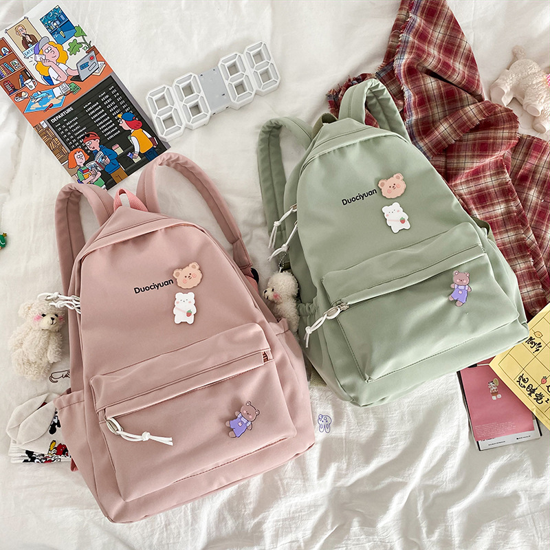 Simple Students Cute School Bag Vintage Soft Backpack display picture 67