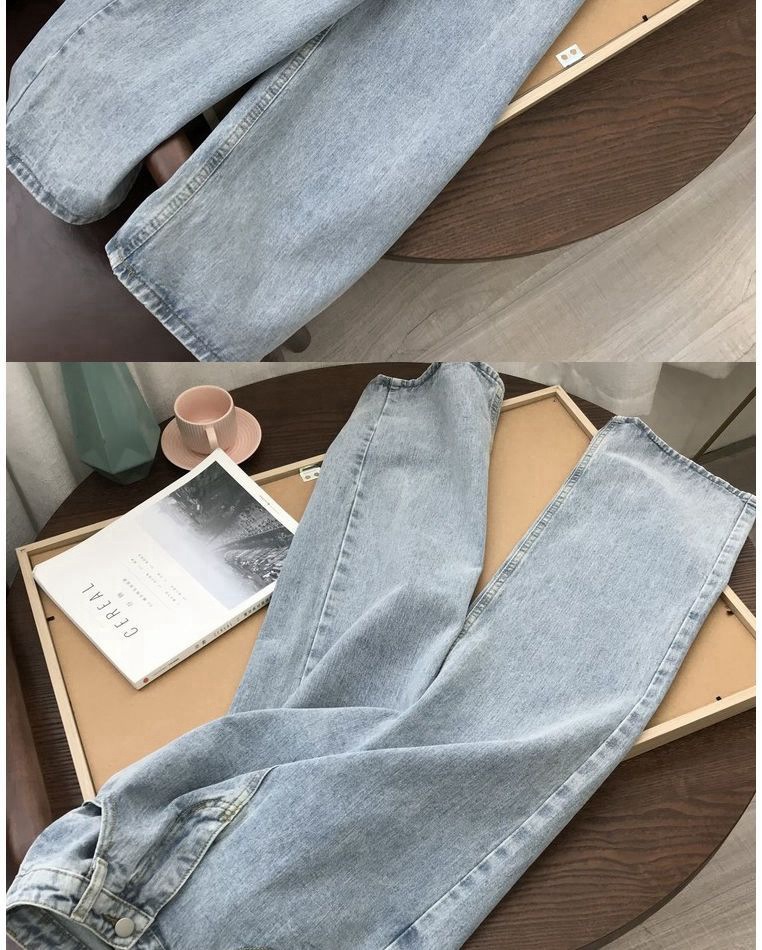 Women'S Daily Retro Solid Color Full Length Washed Jeans display picture 8