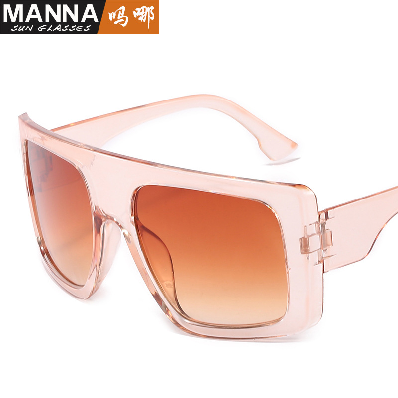 New Women's Curved Mirror Large Frame Sunglasses Jelly Color