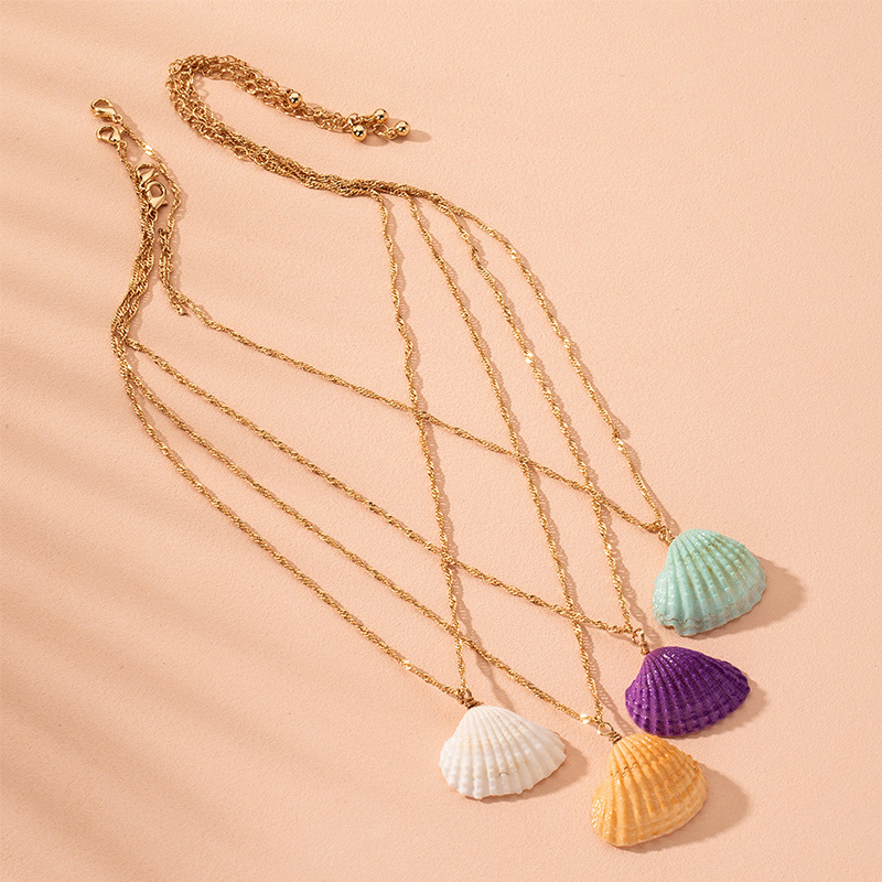 Hot-selling Bohemian Style Colorful Necklace Ocean Shell Necklace Necklace Wholesale Nihaojewelry display picture 1