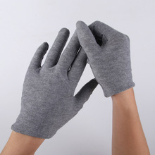 廠家直供文玩手套透氣灰色作業手套勞保手套文玩禮儀司機手套
