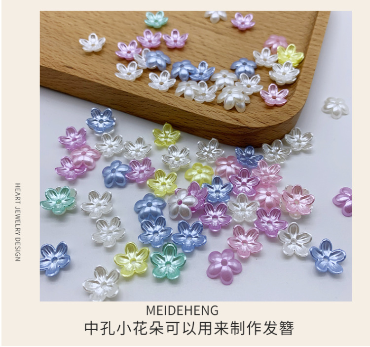 Factory direct sales of ABS mid-hole headwear, hairpin accessories, small flower diy handcrafted retro headwear accessories, versatile detail image 5