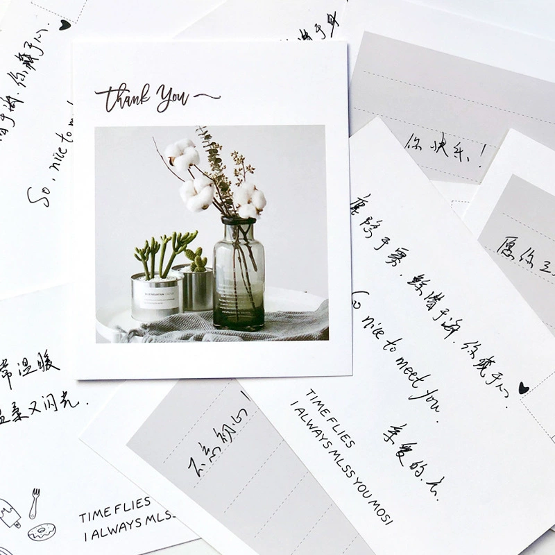 Флористическая открытка ins послепродажная открытка поздравительная открытка пустая рукописная благодарственная открытка на День Святого Валентина