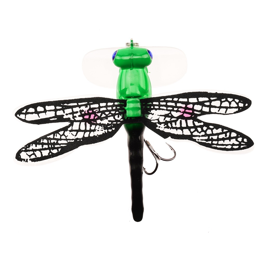 Fishing Lures Bait Life-Like Dragonfly BaitsTopwater Fishing Dragonfly Simulation Pseudo Bait Water Surface Fake Bait 2Pcs