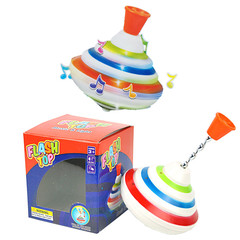 Cross-border sound and light gyroscope, fun manual press and rotate, seven-color flashing music and sound drifting top, children's toy
