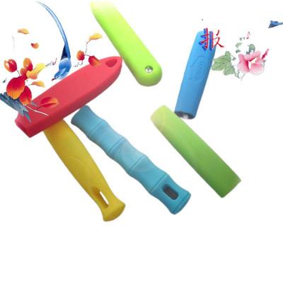 kitchen Six piece set High temperature resistance Wooden spoon Wooden shovel Scraper Agitator silica gel Handle sleeve