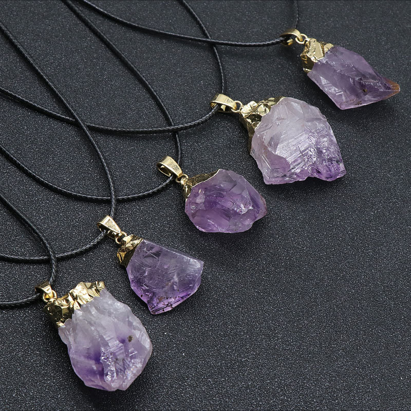 Wholesale Tooth Cluster Amethyst Pendant display picture 1