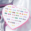 Plastic fresh earrings, 36 pair, wholesale