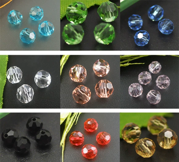 Прямые поставки с фабрики новые ювелирные аксессуары хрустальные стеклянные бусины чистые белые бусины с маленькими отверстиями сферические хрустальные бусины 100