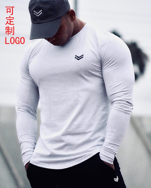 Muscle fitness brothers New tight long sleeve autumn sports warm running bottoming shirt foreign trade Light board without logo Muscle fitness brothers New tight long sleeve autumn sports warm running bottoming shirt foreign trade Light board without logo