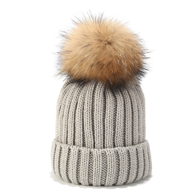 Unisex Basic Classic Style Solid Color Pom Poms Eaveless Wool Cap display picture 3