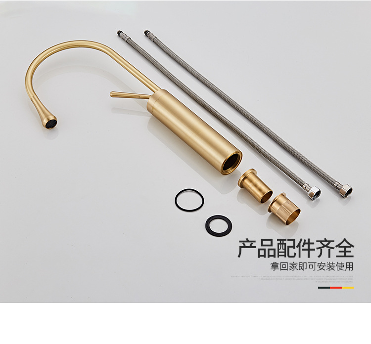 Wholesale copper single-hole washbasins, hot and cold faucets, countertop and under-counter basins, European-style baked paint chrome-plated rotating faucets from the manufacturer undefined