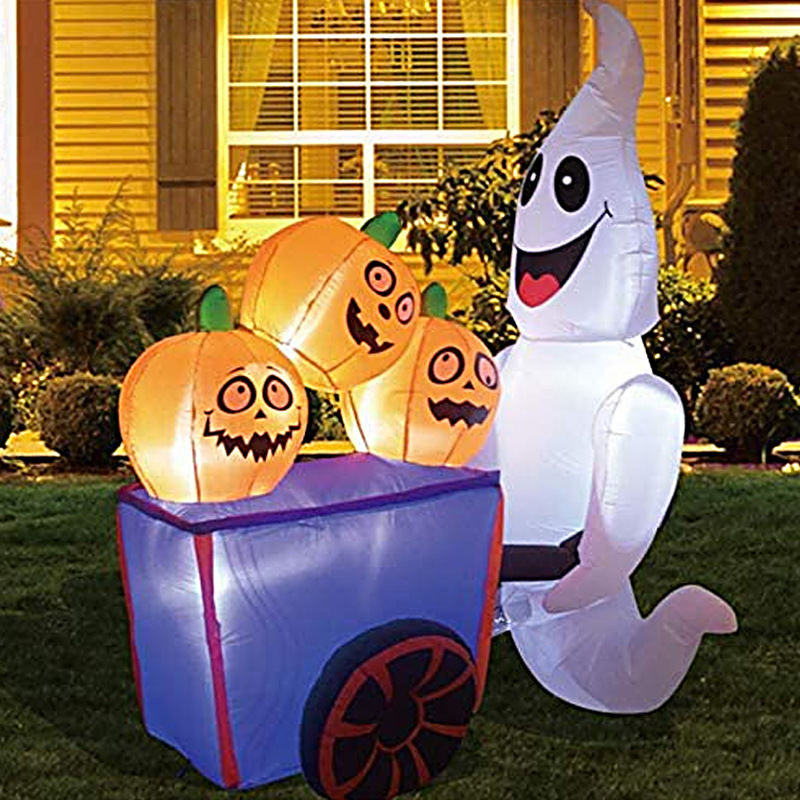 万圣节气模南瓜晚会道具魔鬼充气卡通灯定制吊挂装饰灯发光定制