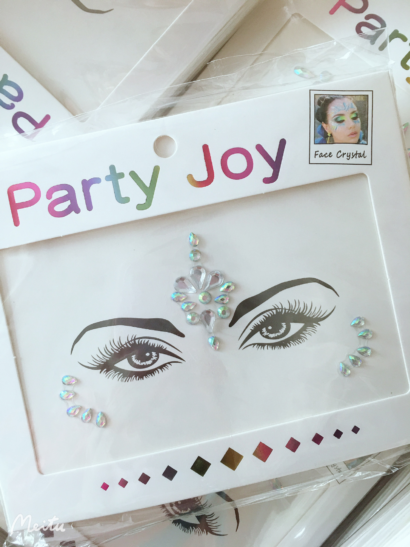 20g Weight tattoo stickers Event & Party Supplies Halloween Makeup Eyebrow Center Ins Style Face Drill Stickers Tattoo Stickers