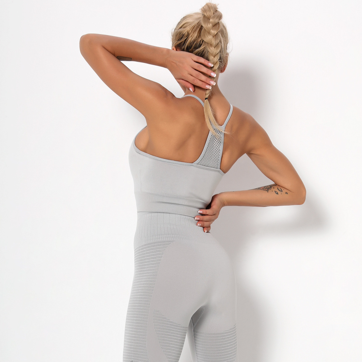 beautiful-back mesh seamless quick-drying shockproof yoga bra NSNS11000
