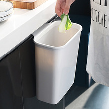 廚房櫥櫃門掛式垃圾桶分類塑料家用雜物桶無蓋方形懸掛式收納桶