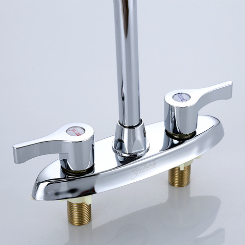 Copper wash basin wash basin faucet hot and cold double hole table basin basin wash basin faucet bathroom hot and cold faucet