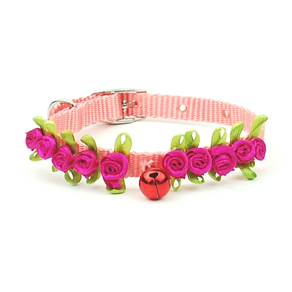 cat collar pet collar roses pi