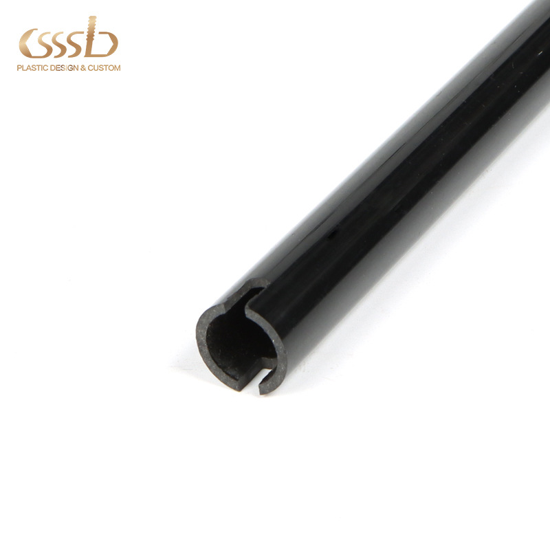 定 制PVC薄壁厚挤出异型材ABS彩色管无纺布卷芯管开槽管15×11.5