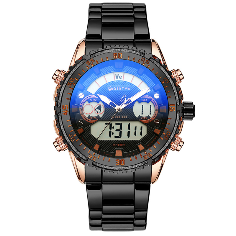 STRYVE reloj deportivo para hombre reloj electrónico impermeable reloj de cuarzo para hombre reloj de acero inoxidable reloj electrónico S8020