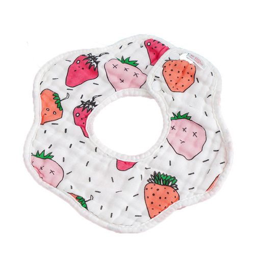 Kids' Bibs, Baby Cotton Bibs Wholesale from Manufacturer, Mother & Infant/Toddler Supplies – Petal-Shaped Saliva Towels & Feeding Bibs