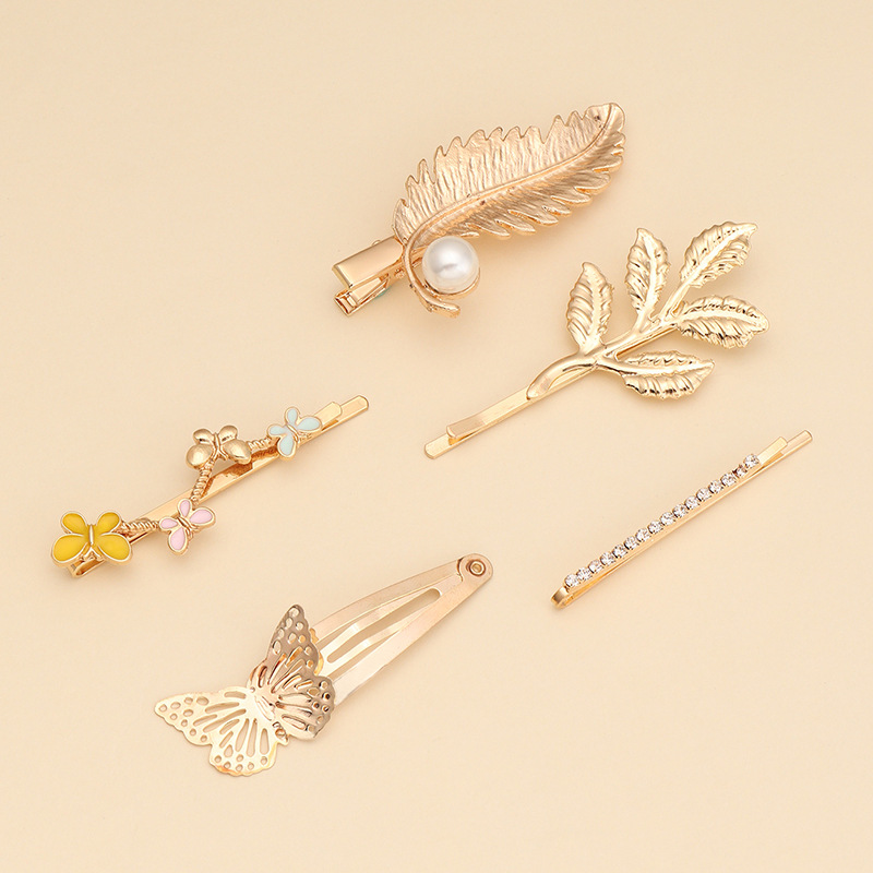 New Creative Hairpin Butterfly Leaf Branch Top Clip Broken Hairpin Wholesale display picture 4