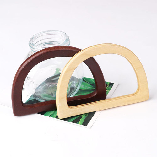 diy bag accessories handle bamboo wooden handmade wooden ring bamboo ring hand-drawn ring wooden ring handle d-shaped