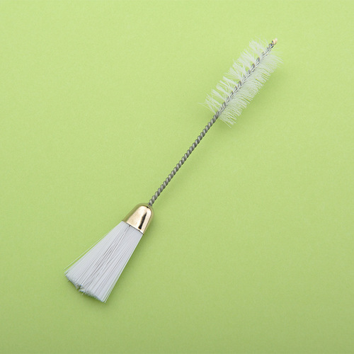 Double-ended decorating nozzle cleaning brush sewing machine cleaning brush nylon filament bristles