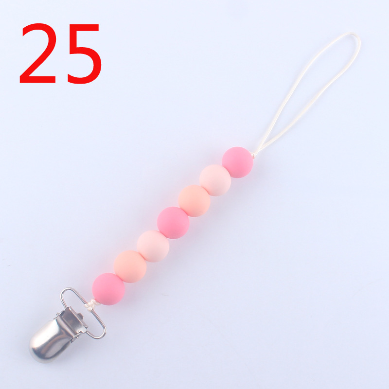 Silicona calmante chupete cadena bebé mordedor chupete clip cadena mordedor amoladora cadena anti-caída cadena anti-perdida Nuevo