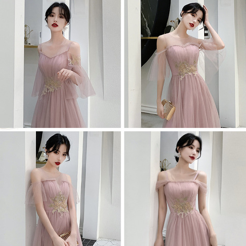 Evening dresses prom dress Vestiti da sera evening gowns Bridesmaid Dress Xianji bridesmaid dress pink dress long party dress