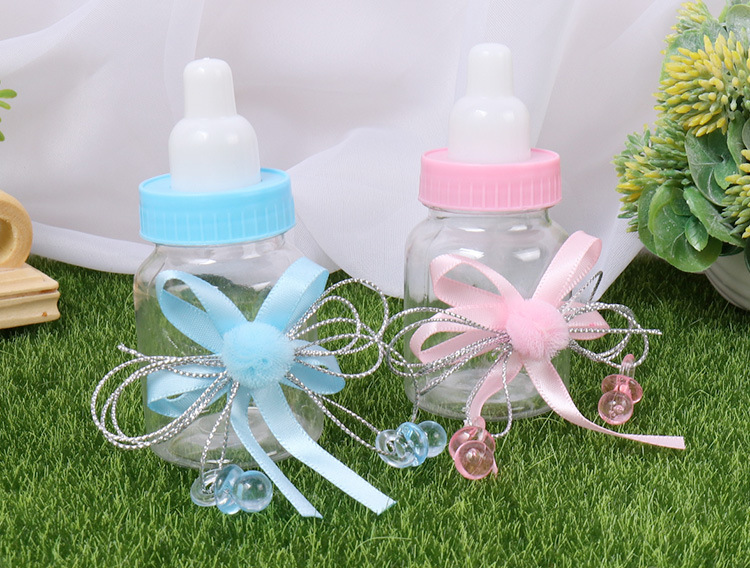 Cross-border Creative Bottle Christmas Wedding Plastic Transparent Wedding Candy Box Baby Full Moon Cartoon Candy Box Customization display picture 1