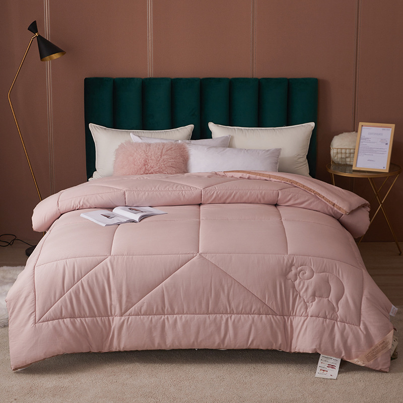 厂家直销全棉速暖精选澳洲羊毛被加厚保暖冬被被子礼品福利|ms