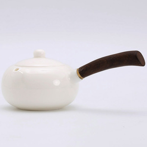 纯白瓷功夫茶具套装中式家用德化羊脂玉办公陶瓷泡茶壶茶杯盖碗