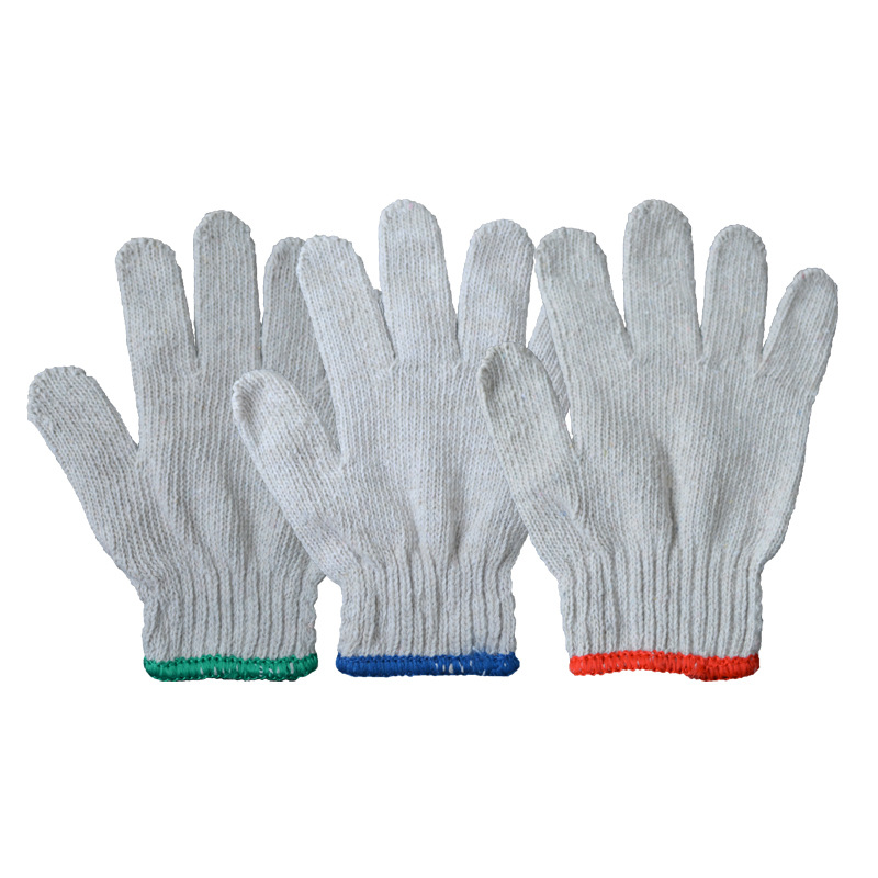 Factory spot white thick cotton yarn cotton thread gloves…