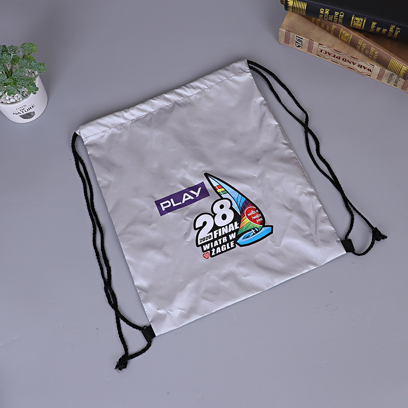 源头 工厂 专注定 做 定 制多色抽绳卡通涤纶束口袋拉绳背包袋子