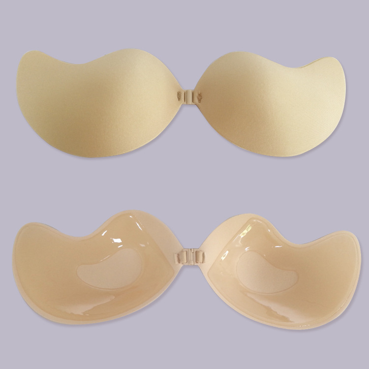 Breathable Mango Cup Bra Silicone Breast Patch Invisible Bra Button Underwear Wedding Dress Gathering One Piece Breast Patch