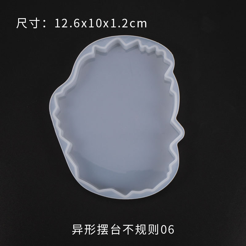 Yu Meiren DIY Crystal epoxi molde especial en forma de onda irregular posavasos decoración de la tabla molde decorativo de silicona molde