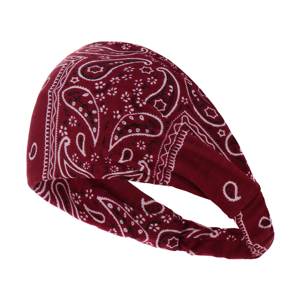 Simple Wash Cashew Headband Fabric Double-layer Wide-brimmed Headband Jewelry Headdress Wholesale Nihaojewelry display picture 5