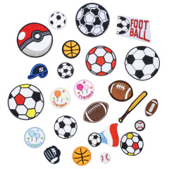 Trendy DIY computer embroidered chapter cloth patch football basketball sports series patches clothing accessories luggage accessories