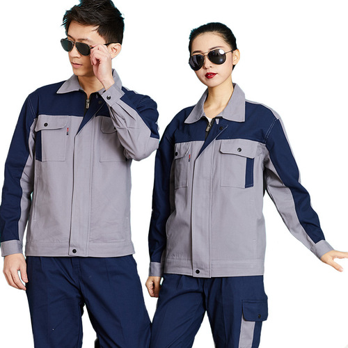 Workwear set, spring and autumn clothing, logistics welding uniform, pure cotton, anti-scald workwear, custom workshop uniform