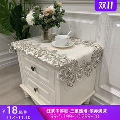 歐式床頭櫃蓋布美式桌布遮灰套罩蕾絲遮蓋歐式微波爐防灰塵布