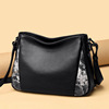 Fashionable leather summer one-shoulder bag, shoulder bag for leisure, cowhide, genuine leather