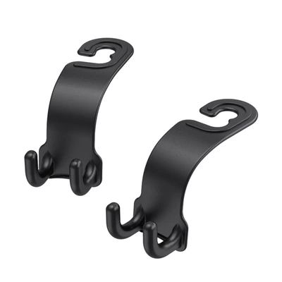 Car seat back hidden multifunctional hook car supplies rear seat backrest creative car hook (Car hanging) - black