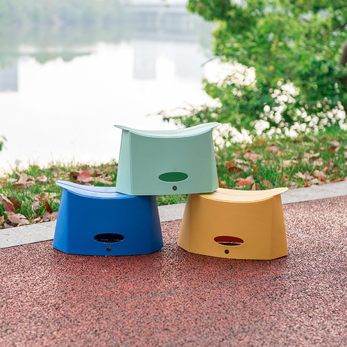 Folding stool household thickened convenient outdoor chair mini Mazar lightweight fishing ultra-light folding stool plastic low stool