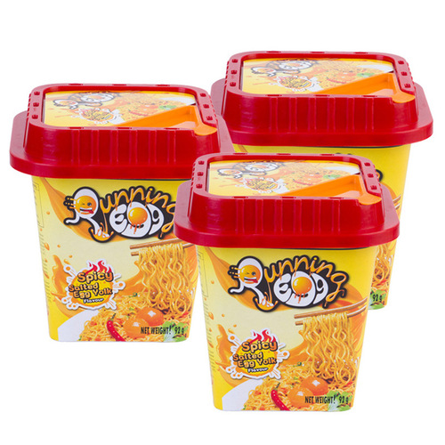 RUNNING EGG Spicy Salted Egg Yolk/Crab Flavor/Italian Style Instant Noodles
