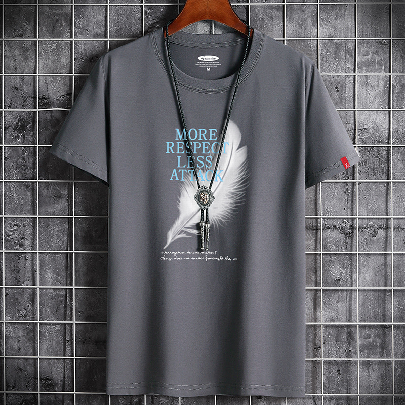 Kuaishou New Summer Wholesale Men's Short-sleeved T-shirt Base Shirt Men's Crewneck T-shirt Trendy Couple Half-sleeved Men's T-shirt
