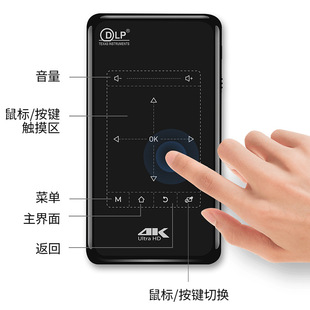Новый продукт 8G Проипроект Проипроект Дом Малый Android 9.0 Smart High -Definition Free Screen TV Projector