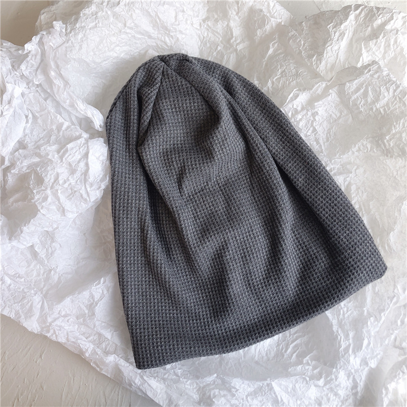 Women's Pleated Skullies And Beanies Solid Colour Versatile Style_voghion.com